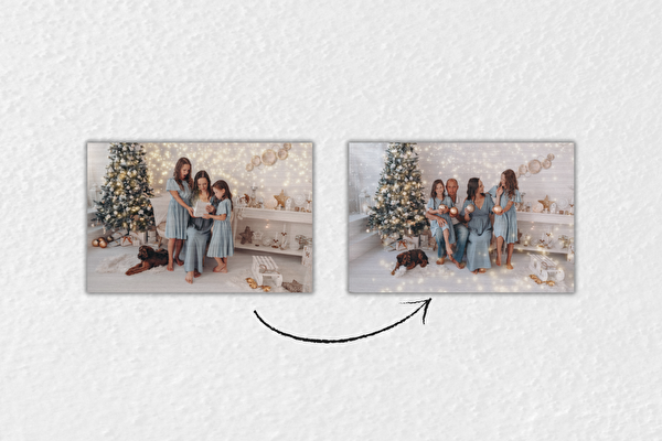 Doppelseitiger Druck auf Holz 40x30 cm 