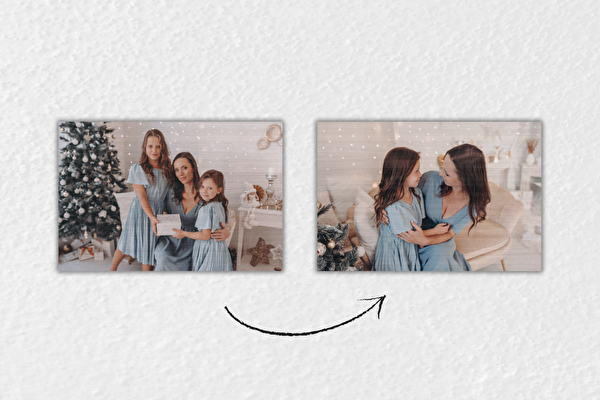 Doppelseitiger Druck auf Holz 45x30 cm 