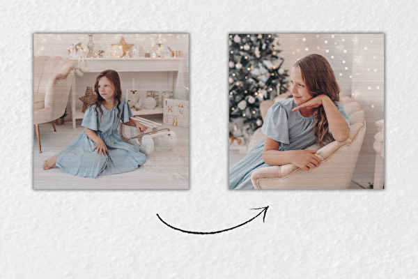 Doppelseitiger Druck auf Holz 40x40 cm 