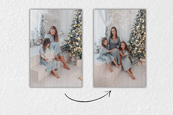 Doppelseitiger Druck auf Holz 60x40 cm 